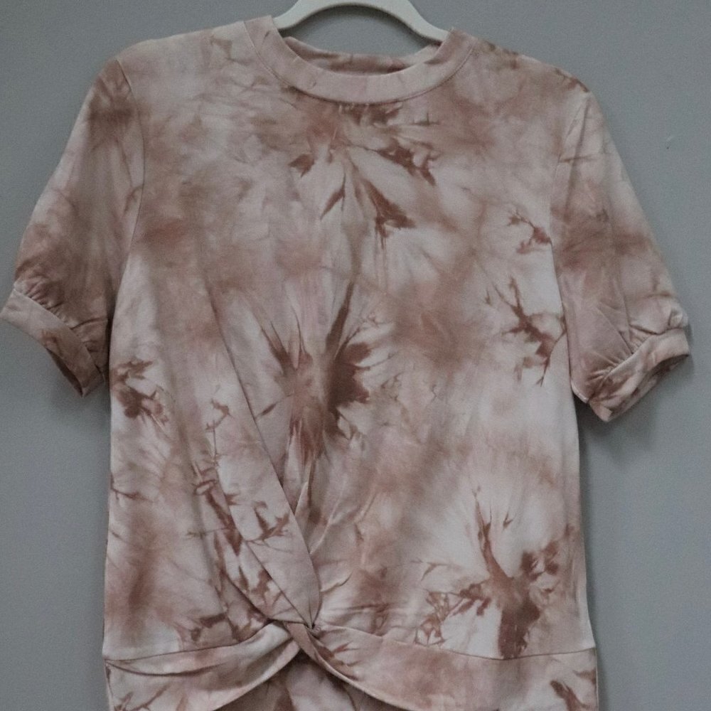 COMO Vintage Short Sleeve Woven Top Size M